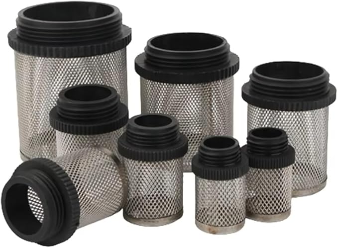 Durable 304 Stainless Steel Water Filter Screen - 1/2" to 2" External Thread for Aquariums, Ponds, Hydroponics(10Pcsx1.5In)