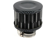 MUGE RACING 2Pcs Air Filter Cold Air Intake Filter Breather 12mm Valve Cover Breather Filter For Car and Motorcycle(Carbon Fiber)