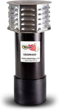 OdorHog Metal Cap Slip On Vent Stack Pipe Filter 4" Black ABS, Removes Outdoor and Sewer Odor Problems (4.0-inch)