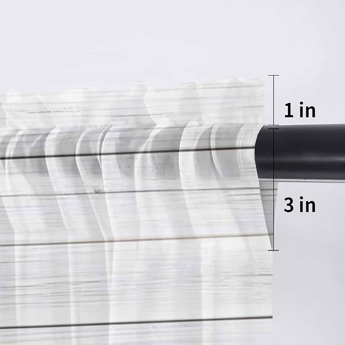 Farmhouse Sheer Valance Curtains, Summer Blue Car with Cactus Succulents Wood Grain Light Filtering Kitchen Valances Rod Pocket Voile Curtain Window Treatment for Bedroom/Living Room/Basement 42Wx12L