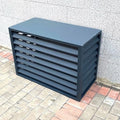 Aluminum Air Conditioner Cover Exterior Air Conditioning Unit Cover Air Conditioner Fence Screen Privacy Fence Trash Can Enclosure Outdoor Condenser Protective (Gray 100x50x70cm)