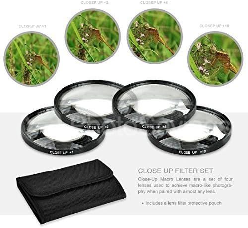 77mm 7PC Filter Set for Nikon COOLPIX P1000, P1100 Digital Camera - Includes 3 PC Filter Kit (UV-CPL-FLD) and 4PC Close Up Filter Set (+1+2+4+10)