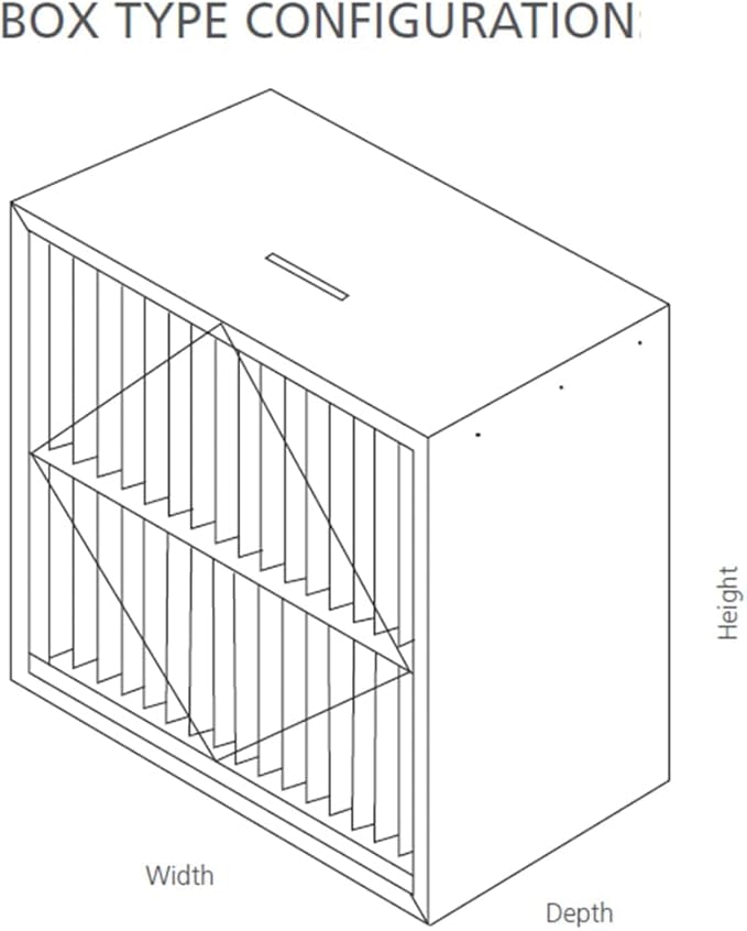 RIGID-PACK 24x20x12 Rigid Box Air Filter – MERV 15/98% ASHRAE HVAC Filter – Radial V-Pleat, Metal Frame, No Header – High-Efficiency Replacement for Commercial & Industrial Systems