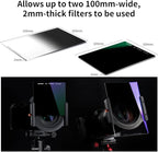 K&F CONCEPT Metal Filter Holder + 8 Filter Adapter Rings (49/52/58/62/67/72/77/82mm) for Square Lens Filter