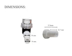 Inline Milker Filter, Clear Plastic Housing with White Connectors, for Milking Machines Portable or Fixed. (1Pc)