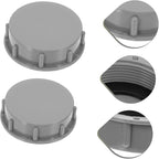 DOITOOL 18pcs Pp Pipe Caps for Drainage Caps for Waste Processing Easy Installation Grey Color for Bathroom Kitchen Use