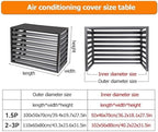 Outdoor Air Conditioner Cover Aluminum Decorative Fence Privacy Screen Protective Grilles for Heat Pumps Trash Can Enclosure Flower Stand Perfect for Concealing (Gray 110x60x80cm)
