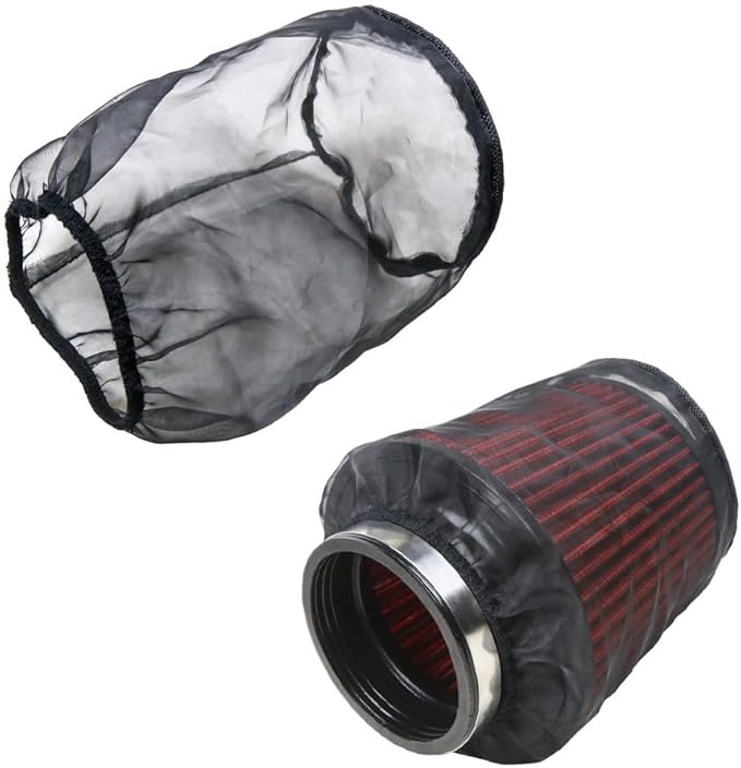 Universal Air Filter Cover, Air Filter Wrap for Motorcycle Car Air Intake Filter Protective Cover Dustproof Waterproof Universal Accessories (Filter S), Pack of 6