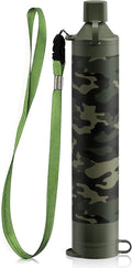 Membrane Solutions Straw Water Filter S1, NSF/ANSI 42&372&401 certificated, Survival Filtration Portable Gear, Emergency Preparedness, Supply for Drinking Hiking Camping Team Family Outing