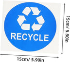 TEHAUX 8pcs Garbage Bin Sticker Waste Sorting Recycling Labels PVC Trash Can Classification Stickers for Home