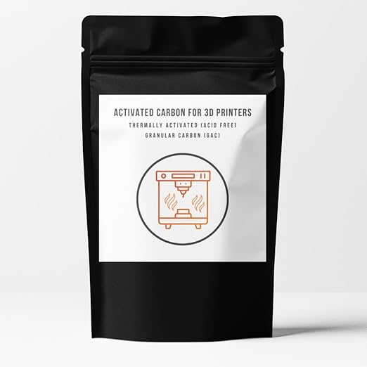 Granular Carbon for 3D Printing & Laser Fume Filtration | Activated Carbon Depot | Low-Dust 3D Printer Filter Replacement Media | Thermally Activated GAC - 1 Pound