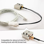 Ender 3 v2 Thermistor M3 300℃ Upgrade, 3D Printer NTC 100K 3950 Ender 3 M3 Stud Thermistor with 1M Extended Cable Use for Ender 3/Ender 3 V2,Ender 3 Pro/Ender 5, CR10 3D Printer Hotend, 1.1m/43.3inch