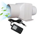 12V Inline Duct Fan Mini Attic Vent Booster 2.4“ 60Mm 58Cfm Variable Exhaust Blower for HVAC Ventilation Bathroom Kitchen Grow Tent (Color : NO Adjustable Speed, Size : 14w)