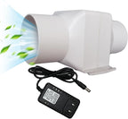 12V Inline Duct Fan Mini Attic Vent Booster 2.4“ 60Mm 58Cfm Variable Exhaust Blower for HVAC Ventilation Bathroom Kitchen Grow Tent (Color : NO Adjustable Speed, Size : 14w)