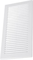 Vent Systems 4" x 11" Inch (Opening Dimensions) - Pack of 2 - Plastic White Soffit Vent Cover - Flat Rectangular Air Vent Grille - Air Vent Deflector - HVAC 6" x 12" Inch (Overall Dimensions)