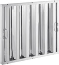 25" x 20" Stainless Steel Commercial Hood Filter – Dishwasher Safe, Welded Baffle Grease Trap with Drop Handles – Easy Installation & Durable Grease Fire Prevention Filter