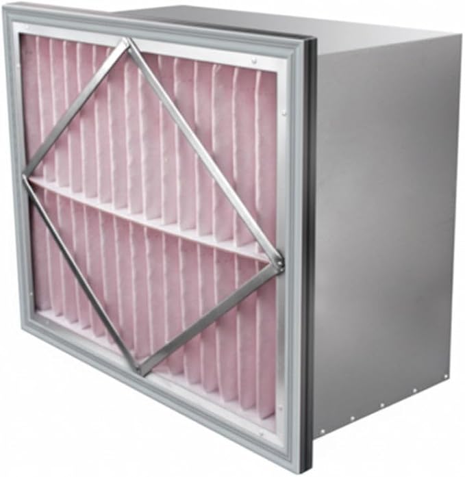 RIGID-PACK 24x20x12 Rigid Box Air Filter – MERV 15/98% ASHRAE HVAC Filter – Radial V-Pleat, Metal Frame, No Header – High-Efficiency Replacement for Commercial & Industrial Systems
