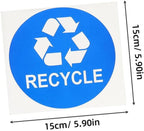 8pcs Trash Can Bathroom Labels Waste Sorting Stickers Garbage Classification Decals for Bedroom