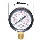 Joywayus Pressure Gauge 0 to 150 PSI Brass 1/8" Male NPT Thread Lower Mount, Multiple Function