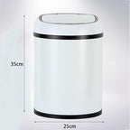 Portable Rechargeable Creative Intelligent Sensor Trash Can Household Electric Fashion Living Room Bathroom Trash Can Can Recycler (Size : B:35 * 25CM) (B:35 * 25CM)