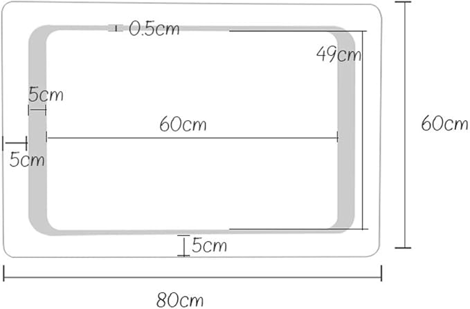 LED Bathroom Mirror with Lights Sensor Switch Bathroom Mirror with Demister Pad for Makeup Cosmetic Shaving… (600x800x42mm)