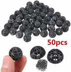 Wave Point Aquarium Filter Media Kits, 1 lb Activated Carbon + 50pc Bio Balls +1 lb Ceramic Ring (Single Pack)