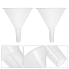 Veemoon 5pcs 100mm Plastic Scientific Triangle Funnels, Laboratory Pp Filling and Filter Funnels for Precise Liquid Transfer and Experiment Use