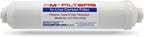 Inline Carbon Water Filter | 10" Length | 1/4" Quick Connect In/Out (1/4" QC) | For Chlorine Taste & Odor or Post Filter for Home RO | RO Stage 5 Polishing Filter