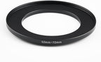 52mm to 72mm Step-Up Ring Filter Adapter,for All Brands UV ND CPL, Metal Ring Step-Up Rings Adapter Filter (52mm-72mm)