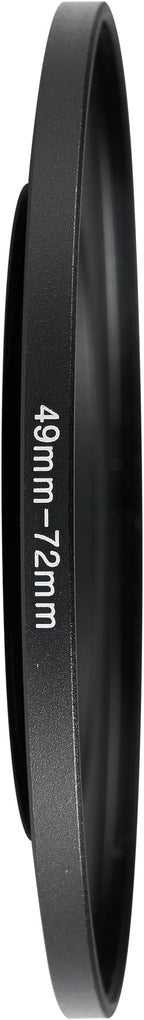 49-72mm Metal Step-Up Ring Adapter Compatible with Mirrorless Cameras DSLR Lens, UV CPL ND Filter Thread Converter, Black