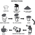 Pro Mael Disposable K Cup Filters, Coffee Filter Paper for Keurig Brewers Single Serve 1.0 and 2.0, Use with Reusable K Cup Pods, Natural Unbleached (200-Count)