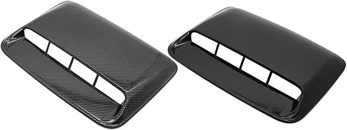 Car Universal Hood Vent Air Outlet Cover Compatible For Infiniti Compatible For Mazda And Tesla Hood Scoop Air Flow Intake Vent Cover(Bright Black)