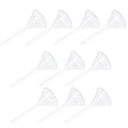Veemoon 10pcs 75mm Plastic Triangle Filling Funnels Pp Scientific Laboratory Filter Funnels Set for Liquid Transfer and Chemical Experiments