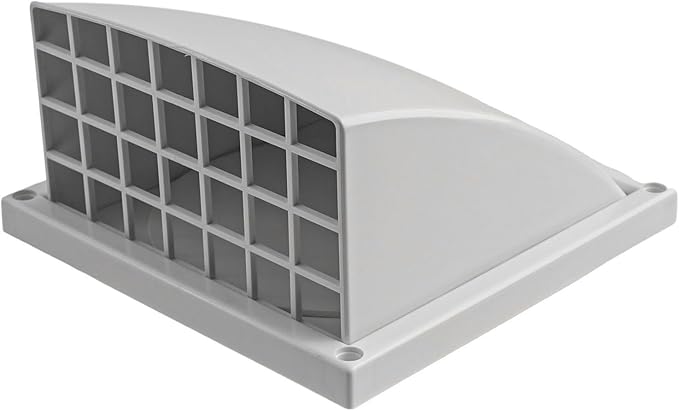 ABS Exterior Wall Ventilation Grille with Valve for Kitchen Bathroom Range Hood Duct Outlet 100mm 125mm 150mm Pipe Connection Weatherproof Air Exhaust(150MM)
