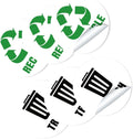 Veemoon 6-Piece Set of Self-Adhesive Garbage Classification Label Stickers Waste Sorting Stickers for Trash Cans and Containers Design for Easy Identification