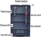 GRRICEPL Fish Tank Filter Box, Waterfall Bio-Filtration Aquarium, Turtle Tank Filter, Pump and Filter Media Not Included (Color : Gray, Size : 30x20x33cm)