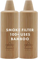 Personal Bamboo Smoke Air Filter 2 Pack - Odor and Smoke Eliminator - Travel Size Compact Filter, Home and Car