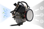 Carburetor Carb Velocity Stack 44mm Air Cleaner Filter Modified Trumpet Aluminum Alloy with Sponge Filter Steel Mesh for GY6 150cc PZ24 PZ30 PHBH Suggest Small Displacement (Red,44mm)