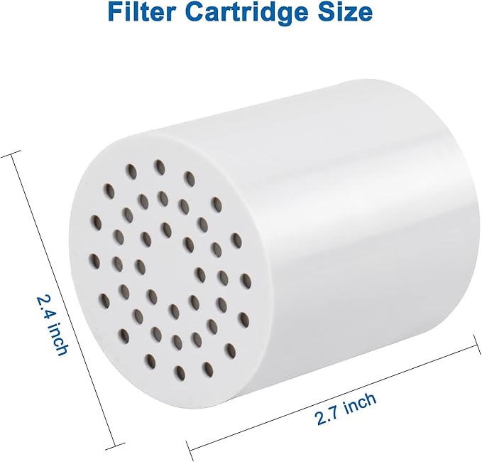 NearMoon 15 - Stage Replacement Cartridge Universal High Output Shower Filter with VC, Reduce Hard Water, Heavy Metal Impurity, Improve Skin & Hair, Fit Any Similar Filter (2 pack)