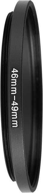 46-49mm Metal Step-Up Ring Adapter Compatible with Mirrorless Cameras DSLR Lens, UV CPL ND Filter Thread Converter, Black