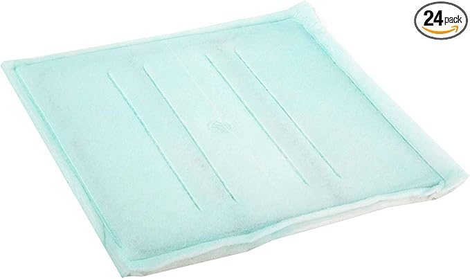 Hiton Paint Booth Tacky Intake Filter Pad 24"x 24"(24 Pack), Series 55 Spray Booth Intake Filter for Air Filter System(Internal Wire)