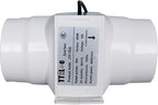 3”Inline Air Vent Pet Fan 6W Greenhouse Ventilation Equipment 12V Indoor Intake Fume Extractor Blower 47CFM Intake Bathroom Shower Fan For Tent Room