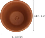 Veemoon 5pcs Red Clay Succulent Flower Pots with Drainage and Saucers, 8x8cm Terracotta Planters for Indoor Outdoor Garden, Breathable Baked Clay Containers for Home Planting