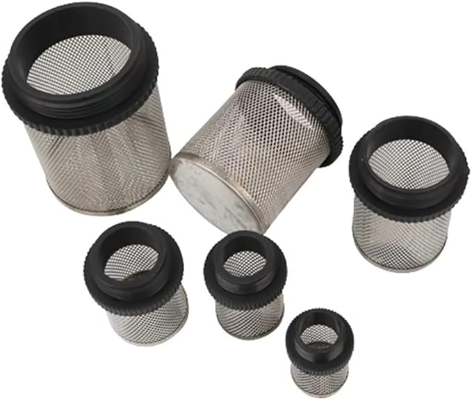 Durable 304 Stainless Steel Water Filter Screen - 1/2" to 2" External Thread for Aquariums, Ponds, Hydroponics(10Pcsx2In)