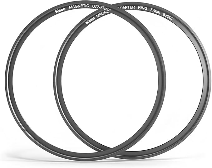 Kase 82mm Magnetic Screw in Adapter Ring Kit, Brass Magnetic to Threaded Filter Adapter Rings for Camera Lenses, Ultra-Thin 3.4mm Profile, Quick-Release Design, Compatible with UV CPL ND Filters