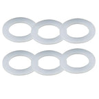 6PCS Bathroom Sink Filter Sealing Ring, Bathroom Drain Pipe Flat Silicone Gasket, Basin Waste Pipe 1.57-inch Drainage Pipe Odor Collector Siphon Pipe, 40mm Inclined Sliding Joint Gasket