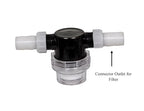 Inline Milker Filter, Clear Plastic Housing with White Connectors, for Milking Machines Portable or Fixed. (1Pc)