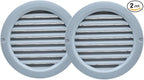 VENTS-US - 6" Round Plastic Vent Cover in Light Grey with Built-in Insect Screen Mesh and Flange for Supply or Exhaust Air Applications - Compatible with a 6 Inch Duct Diameter