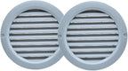 VENTS-US - 4" Round Plastic Light Gray Vent Cover with Built-in Insect Screen and Flange for Air Supply or Exhaust Air Applications - Compatible with a 4 Inch Duct Diameter (6-Pack)