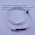 3Pcs 3D Printer HT-NTC100K Thermistor, Ender 3 Thermistor Upgrade NTC 100K 3950 Thermistor Sensor 3x15, XH2.54 2Pin Compatible for Ender 3 v2, Ender 5, CR-10 Series V6 Volcano 3D Printer Hotend,